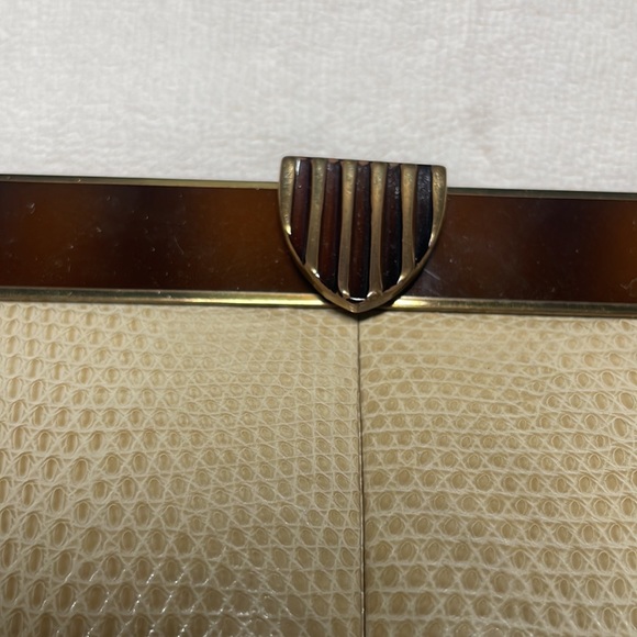 Vintage Mid-Century Genuine Snake Skin and Lacquer Bag - Picture 5 of 17